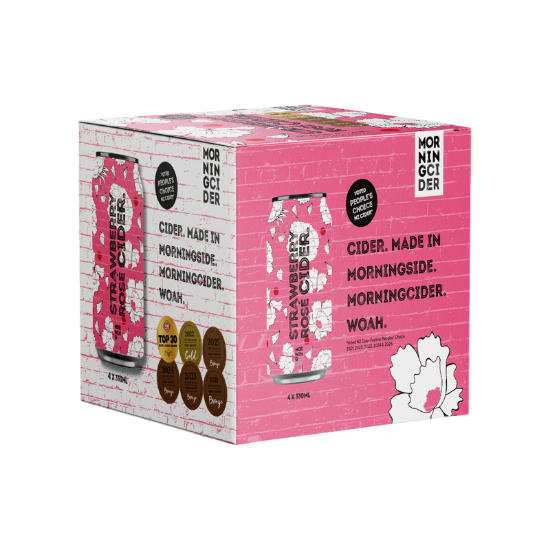 Picture of Morningcider Strawberry Rosé Cider Cans 4x330ml