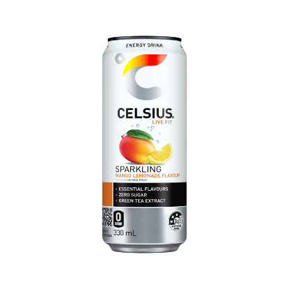 Picture of Celsius Sparkling Mango Lemonade Can 330ml