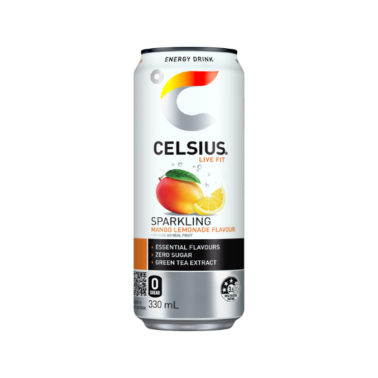 Picture of Celsius Sparkling Mango Lemonade Can 330ml