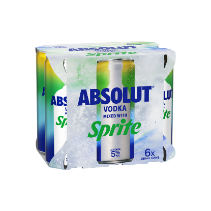 Picture of Absolut Vodka with Sprite 5% Cans 6x250ml