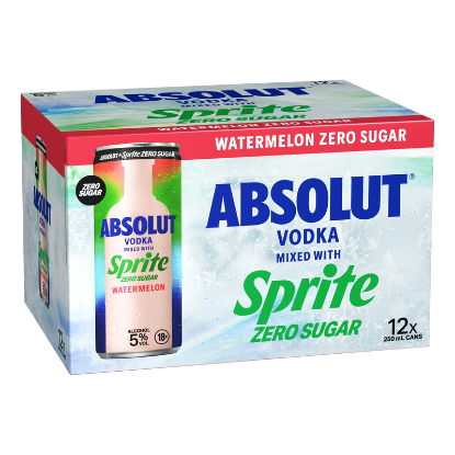 Picture of Absolut Vodka with Sprite Watermelon Zero Sugar 5% Cans 12x250ml