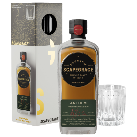 Picture of Scapegrace Anthem Single Malt & Tumbler Glass Gift Pack 700ml
