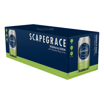 Picture of Scapegrace Vodka & Soda Hawke's Bay Lime 5% Cans 10x330ml