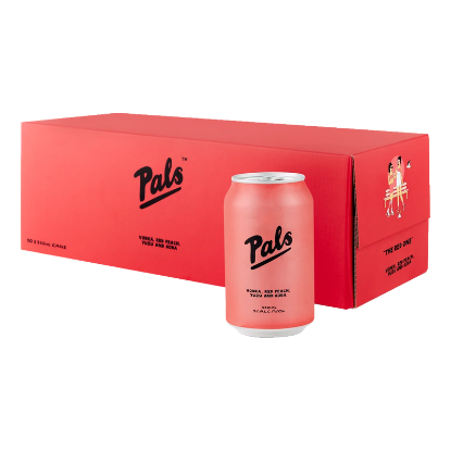 Picture of Pals Vodka Red Peach Yuzu Soda 5% Cans 10x330ml