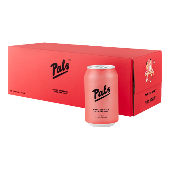 Picture of Pals Vodka Red Peach Yuzu Soda 5% Cans 10x330ml
