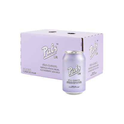 Picture of Pals 0% Peach Passionfruit Soda Cans 6x330ml