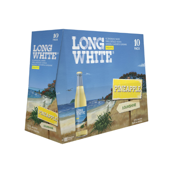 Picture of Long White Vodka Pineapple 4.8% Bottles 10x320ml