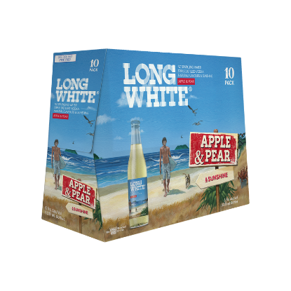 Picture of Long White Vodka Apple & Pear 4.8% Bottles 10x320ml