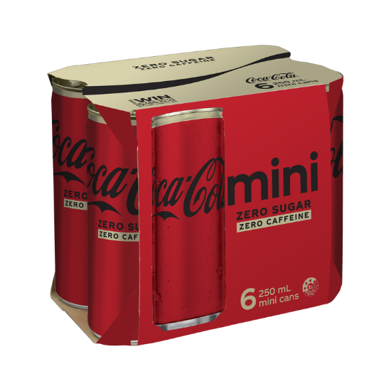 Picture of Coca-Cola Zero Sugar Zero Caffeine Mini Cans 6x250ml