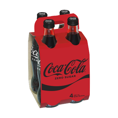 Picture of Coca-Cola Zero Sugar Glass Bottles 4x330ml