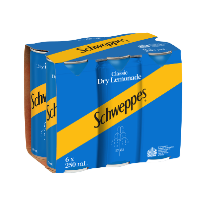 Picture of Schweppes Classic Dry Lemonade Cans 6x250ml