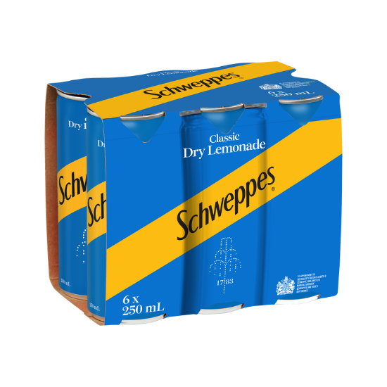 Picture of Schweppes Classic Dry Lemonade Cans 6x250ml