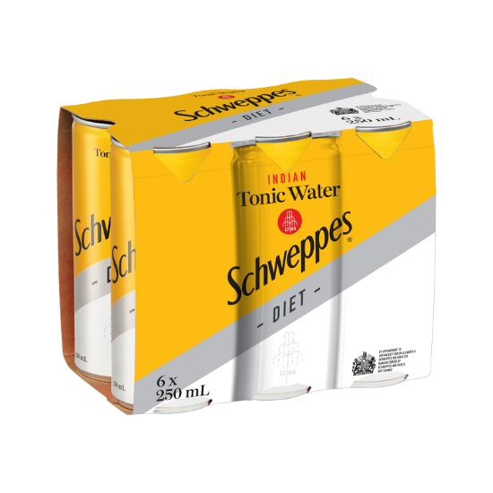 Picture of Schweppes Diet Indian Tonic Water Cans 6x250ml