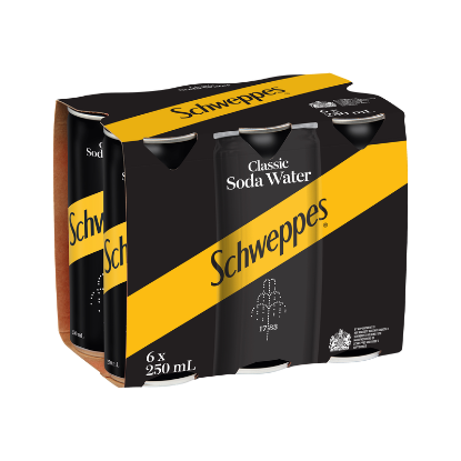 Picture of Schweppes Classic Soda Water Cans 6x250ml