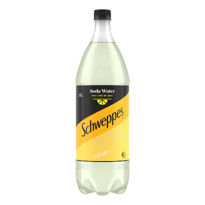 Picture of Schweppes Soda Water with a Twist of Lemon PET Bottle 1.5 Litre