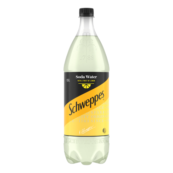 Picture of Schweppes Soda Water with a Twist of Lemon PET Bottle 1.5 Litre