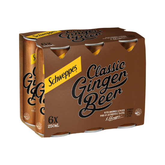 Picture of Schweppes Classic Ginger Beer Cans 6x250ml