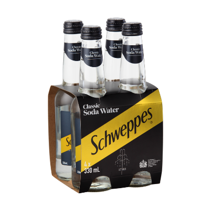 Picture of Schweppes Classic Soda Water Bottles 4x330ml