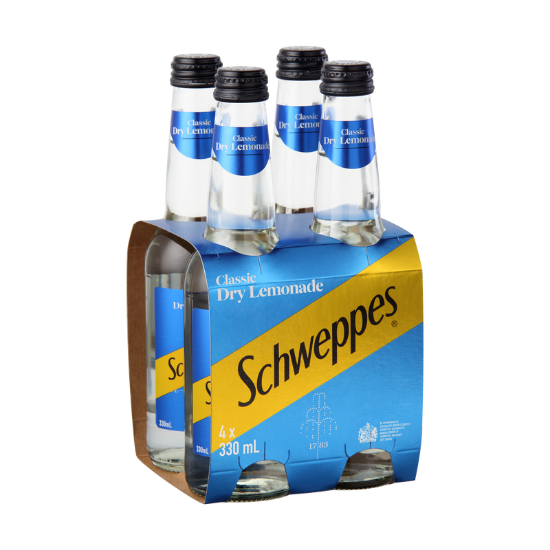 Picture of Schweppes Classic Dry Lemonade Bottles 4x330ml