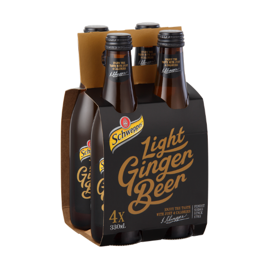 Picture of Schweppes Light Ginger Beer Bottles 4x330ml