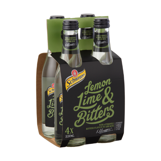 Picture of Schweppes Lemon Lime & Bitters Bottles 4x330ml