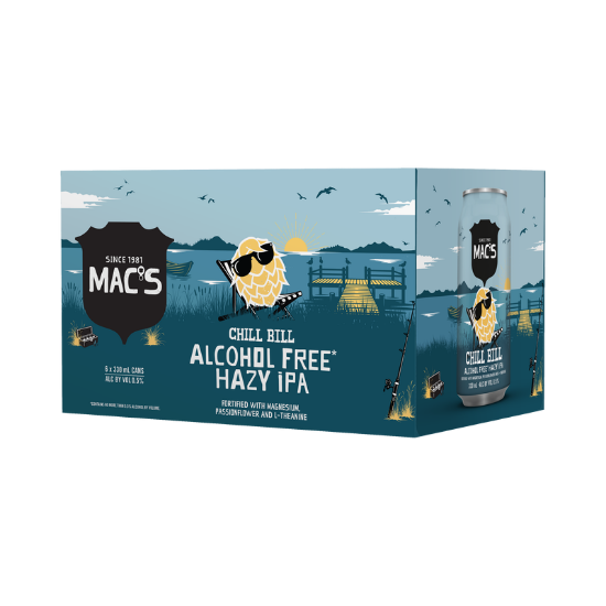 Picture of Mac's Chill Bill Alcohol Free Hazy IPA Cans 6x330ml