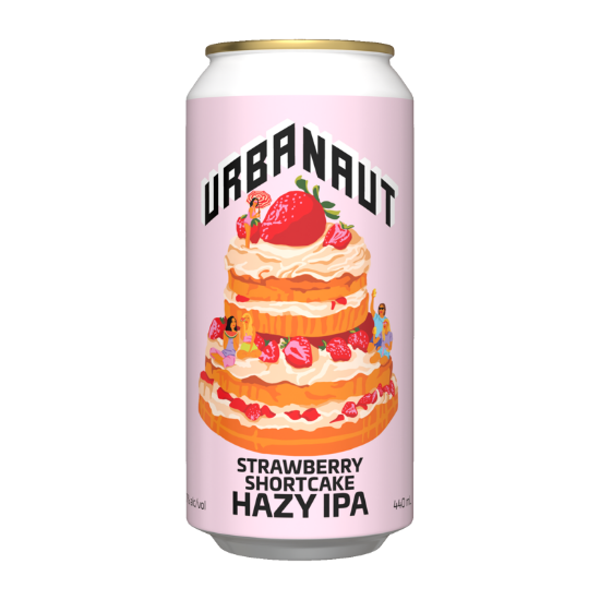 Picture of Urbanaut Strawberry Shortcake Hazy IPA Can 440ml