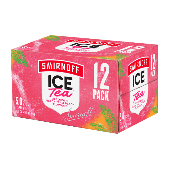 Picture of Smirnoff Ice Tea Peach 5% Cans 12x250ml