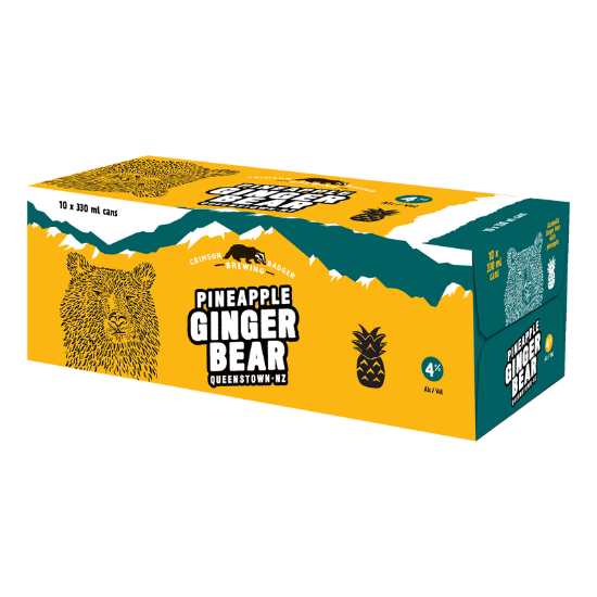 Picture of Crimson Badger Brewing Ginger Bear & Pineapple 4% Cans 10x330ml