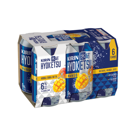 Picture of Kirin Hyoketsu Mango Vodka Soda 6% Cans 6x330ml