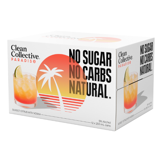 Picture of Clean Collective Paradise Citrus with Vodka 5% Cans 12x250ml