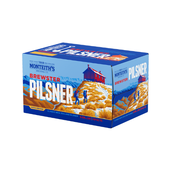 Picture of Monteith's Brewster Pilsner Cans 6x330ml